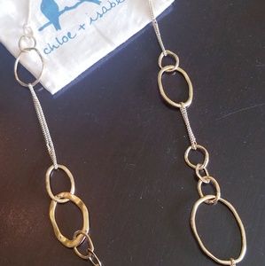 Long gold necklace with pretty oval links